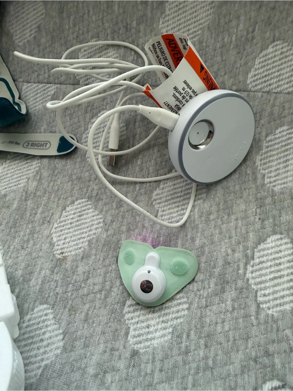 Smart Sock Replacement Sensors & Straps - Teal and Light Gray